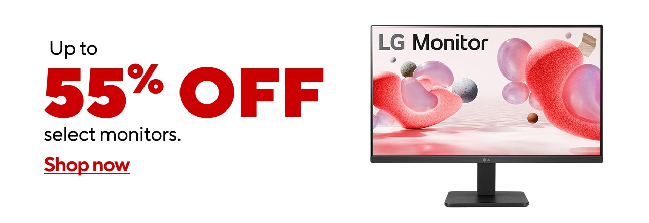 Monitors up to 55% off!