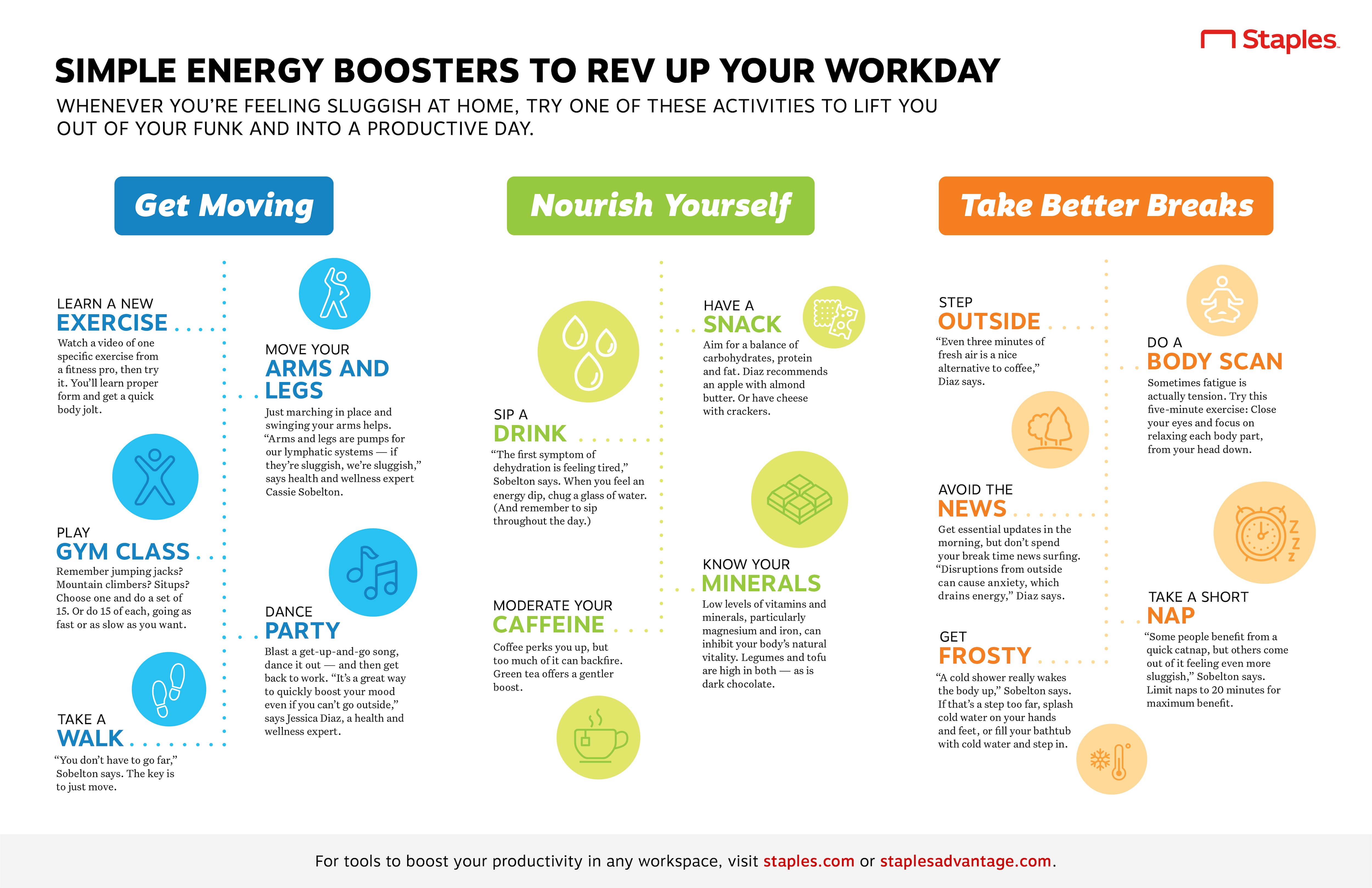 Energy boosters for work