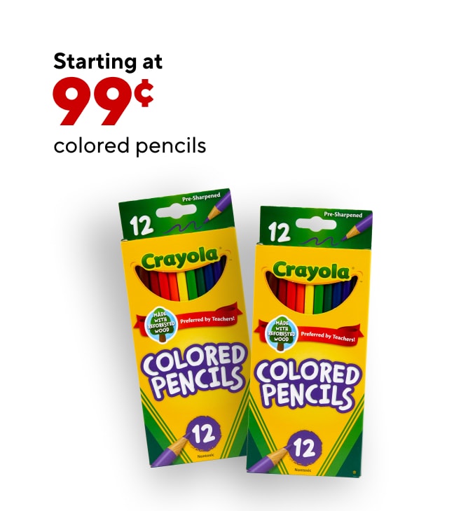 Colored Pencils starting at $0.99