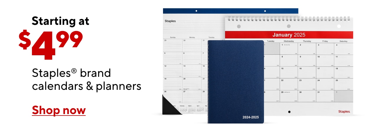 Staples Brand Calendars & Planners Starting at $4.99