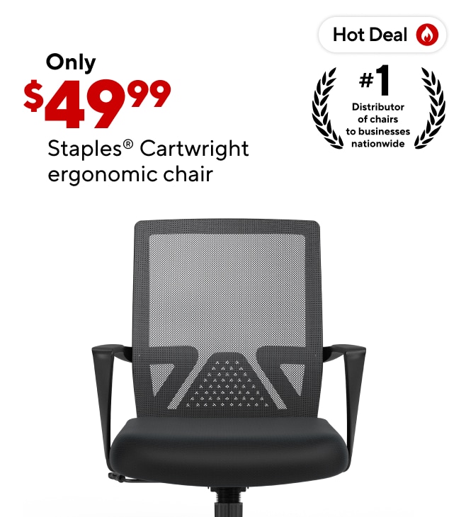 Staples Cartwright $49.99 (Top deals)