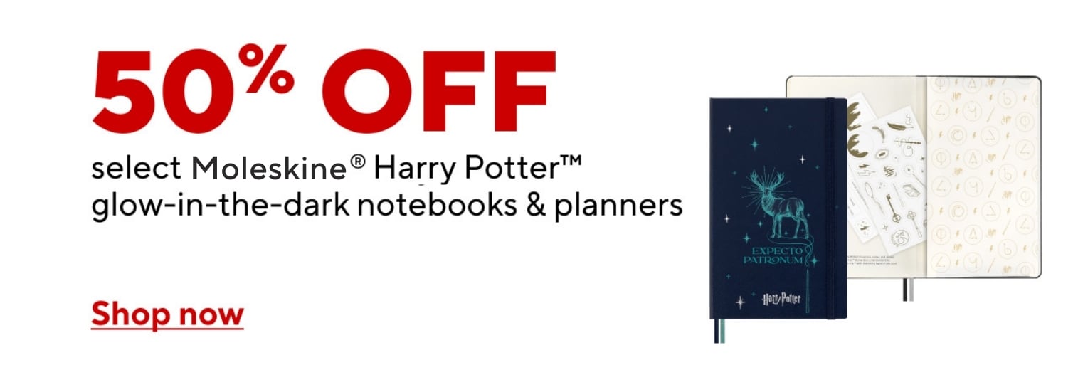 Moleskine Limited Edition Harry Potter Notebooks 50% off