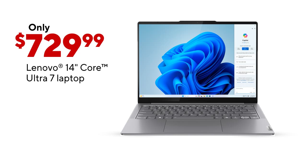 Lenovo 14" Core Ultra $729.99 Laptop