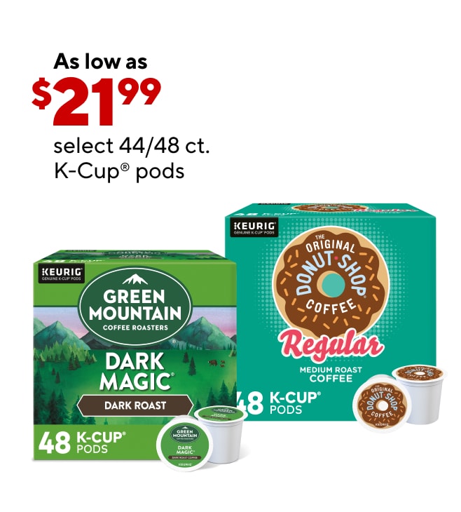 Select 88/96 ct. K-Cups as low as $21.99