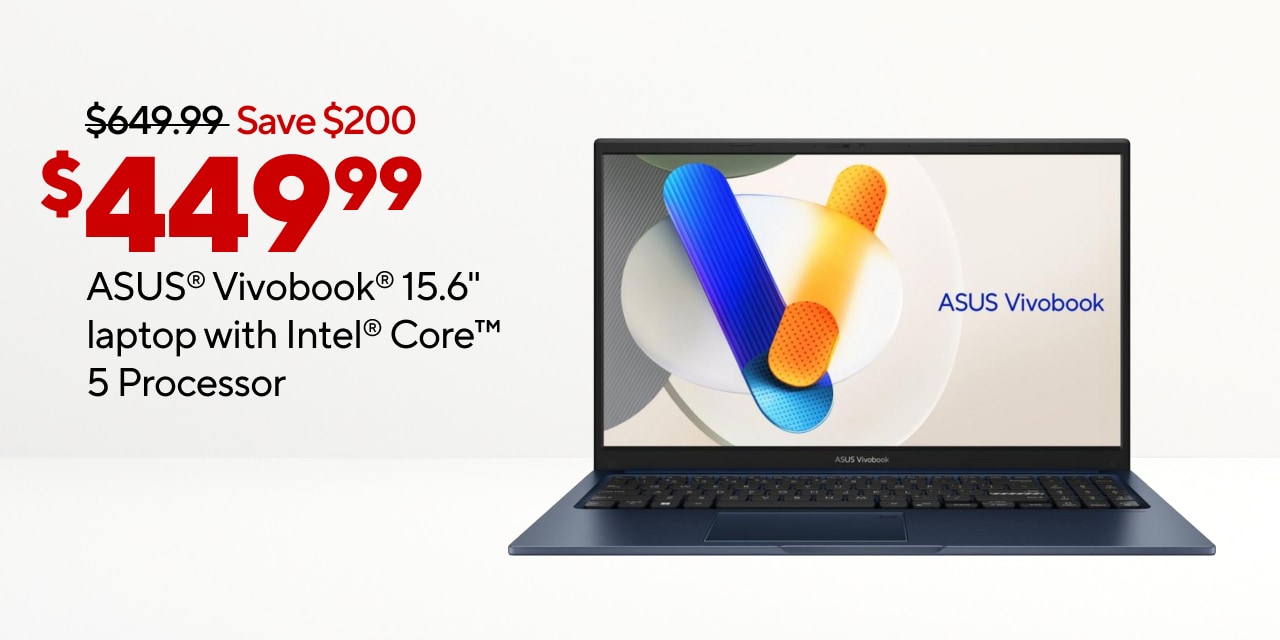 $449.99 ASUS® Vivobook® 15.6" laptop with Intel® Core™ 5 Processor