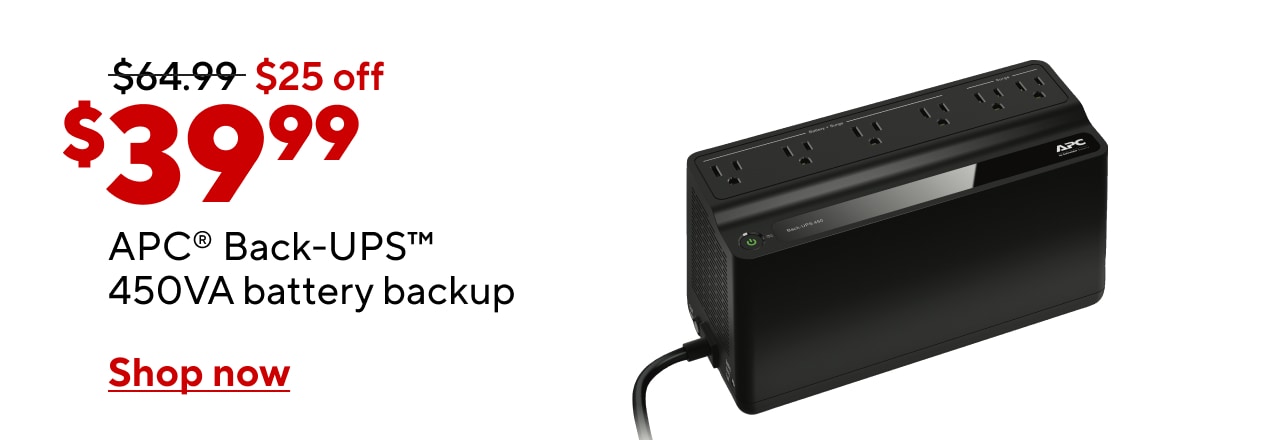 APC Backup 450 now $39.99