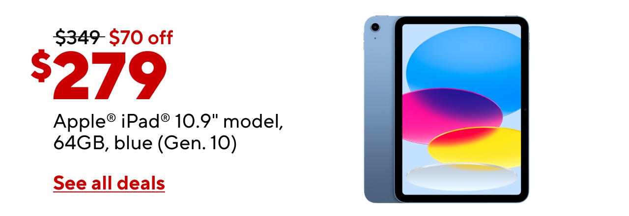 $279 Apple® iPad® 10.9