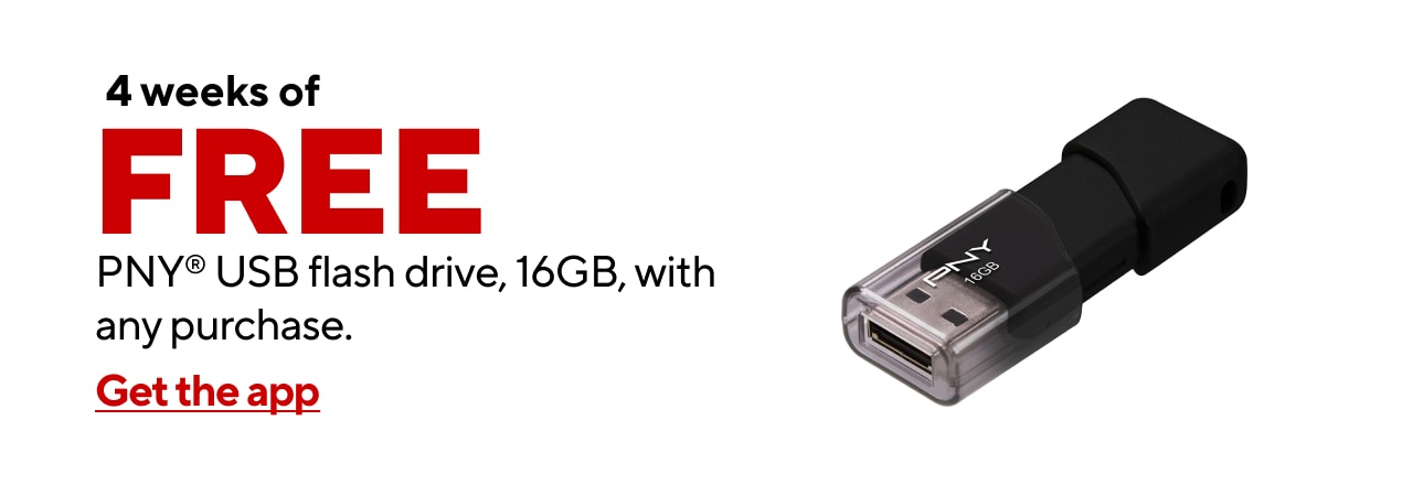 Free 16GB USB drive w/any purchase