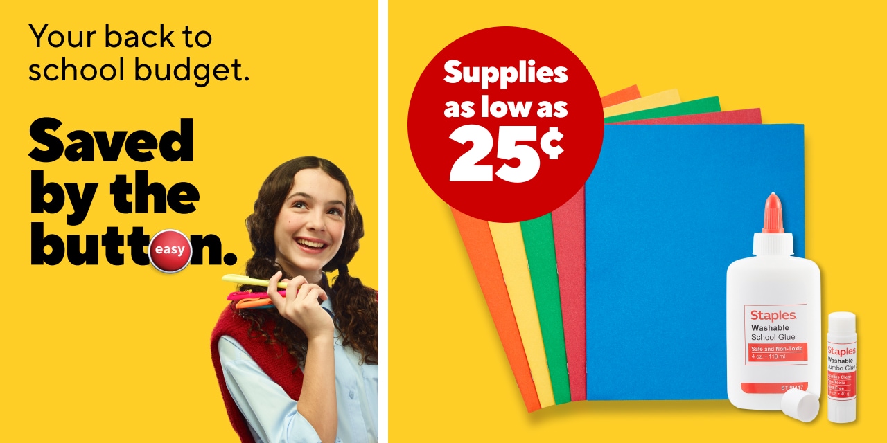 As low as 25¢ for school supplies.