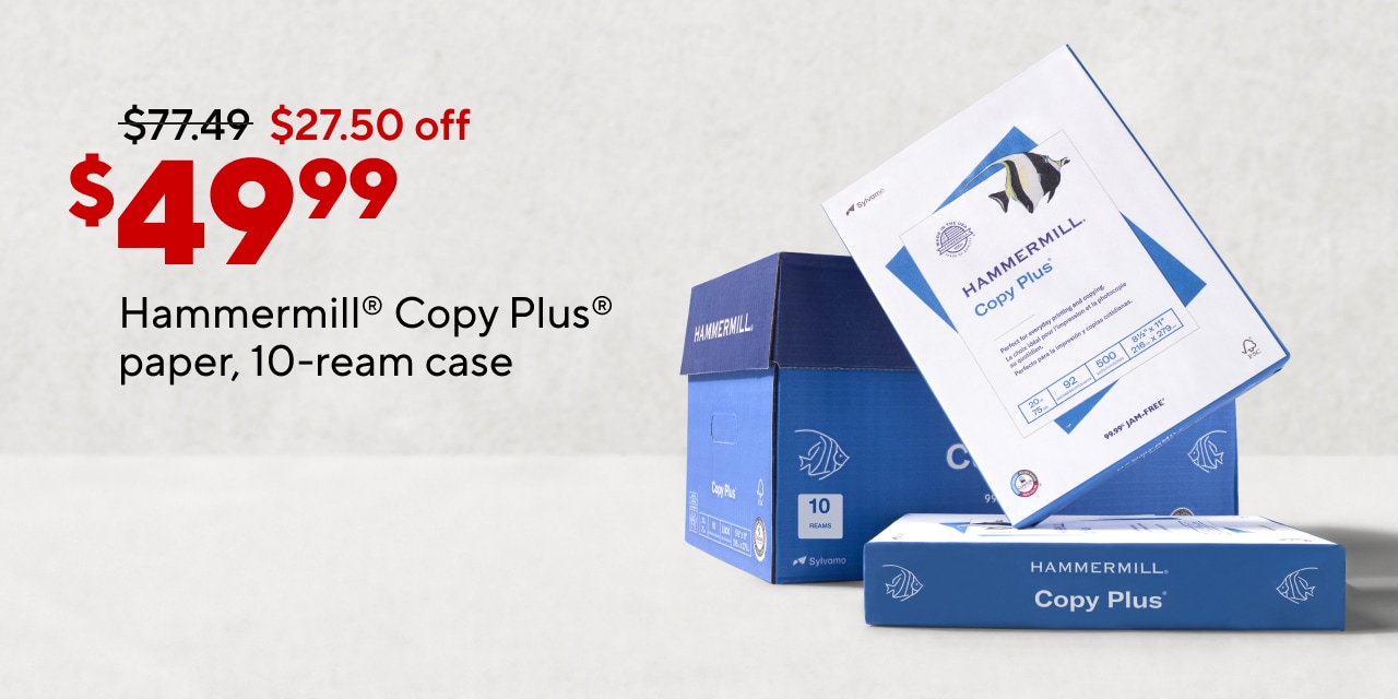 Only $49.99 for Hammermill Copy Plus Copy Paper 8 1/2