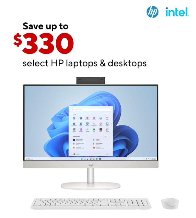 Upgrade to a HP Desktop or Laptop and Save up to $330 (Use HP and Intel Logo)