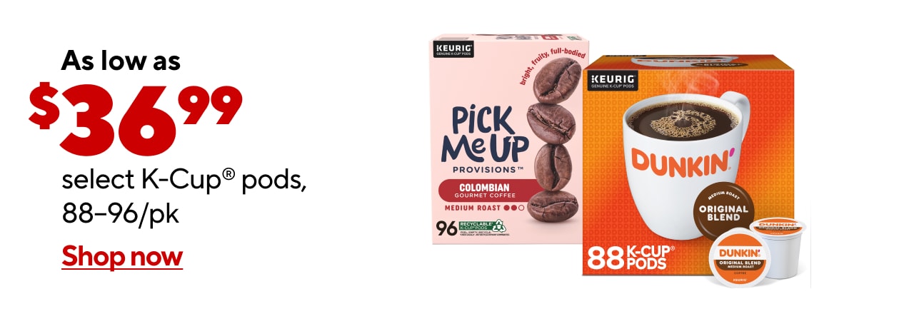 Select 88/96ct. K-Cups as low as $36.99