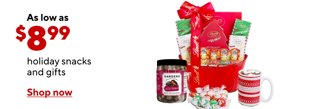 Holiday treats and gifts starting at $8.99