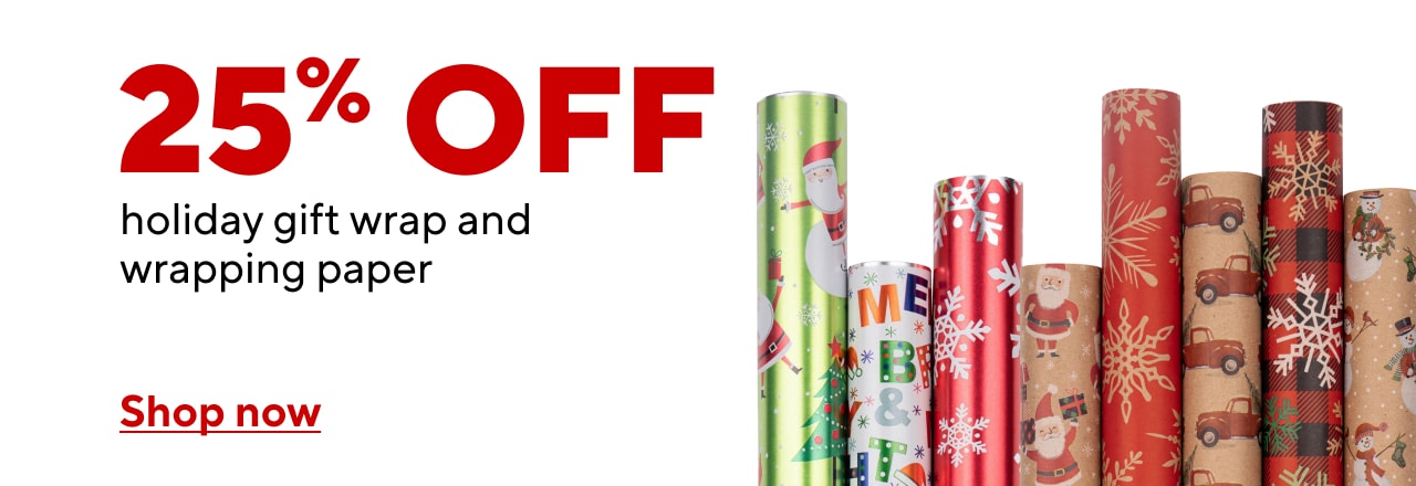 25% off Holiday Gift Wrap & Wrapping Paper