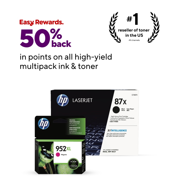 50% Back in Points on all ink and toner.