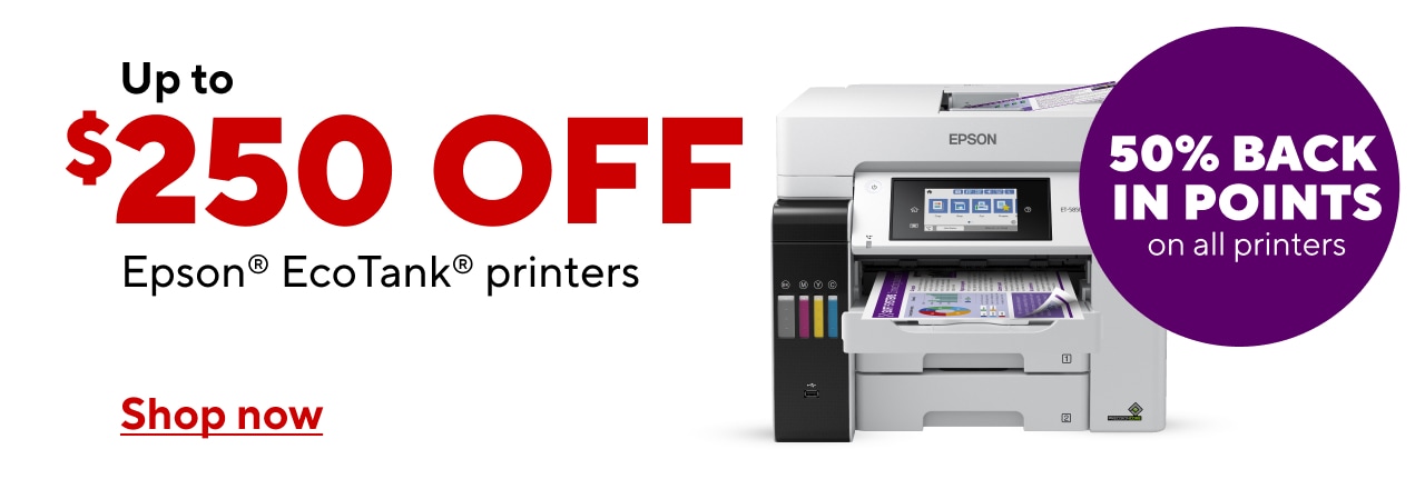 Save up to $250 on Epson EcoTank printers