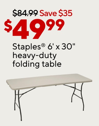 $649.99 HP OmniBook 7 Flip 16" 2-in-1 Copilot+ laptop with Intel® Core™ Ultra 5 Processor As low as $19.49 for party supplies. $49.99 Staples® 6' x 30" heavy-duty folding table As low as $89.99 for dorm appliances. $189 Apple® AirPods Pro® wireless earbuds with USB-C charging case (Gen. 2)