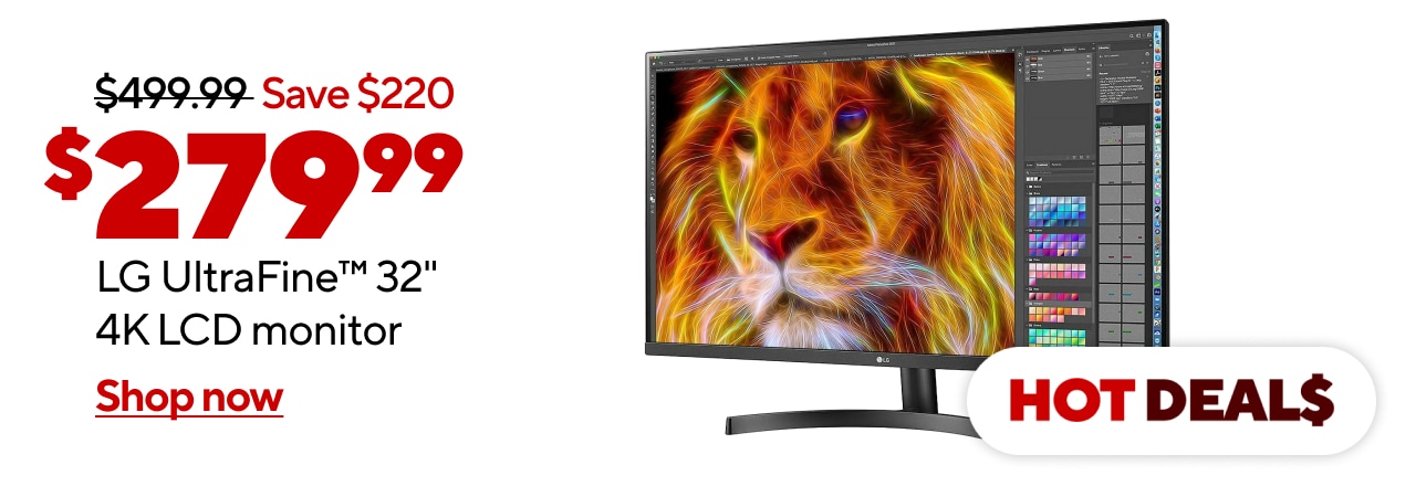 $279.99 LG UltraFine™ 32' 4K LCD monitor
