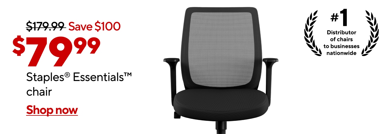 Only $79.99 for Staples® Essentials™ chair