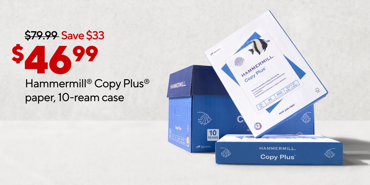 $46.99 Hammermill® Copy Plus® paper, 10-ream case