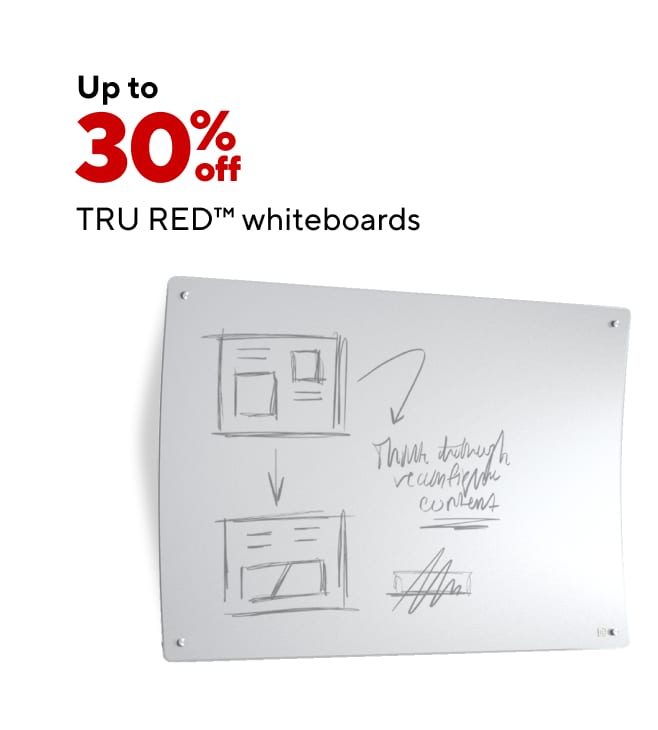 Save up to 30% on TRU RED™ Whiteboards