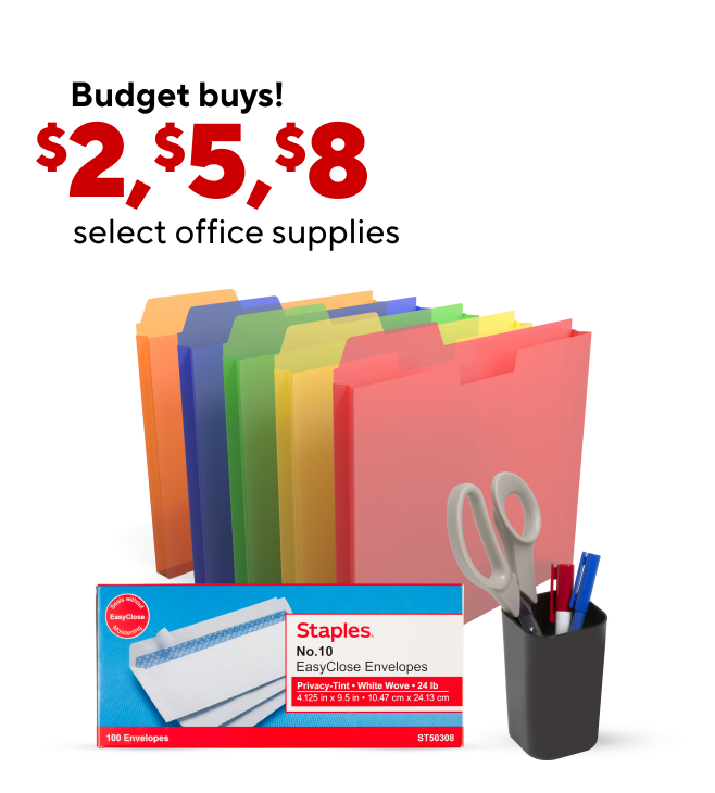 $ Menu for Core Office Supplies ($2, $5, & $8)