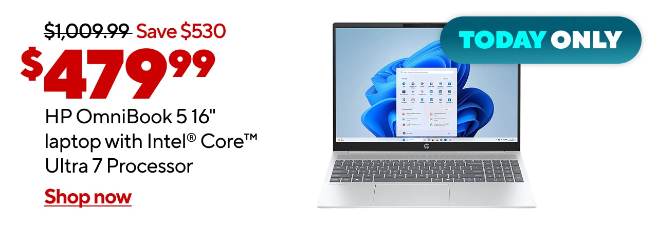 PC Daily Deals: $479.99 HP OmniBook 5 16 Core Ultra 7 Laptop
