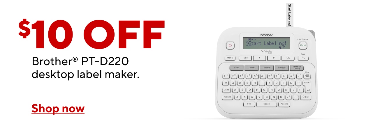 $10 Off Brother PT-D220 Desktop Label Maker