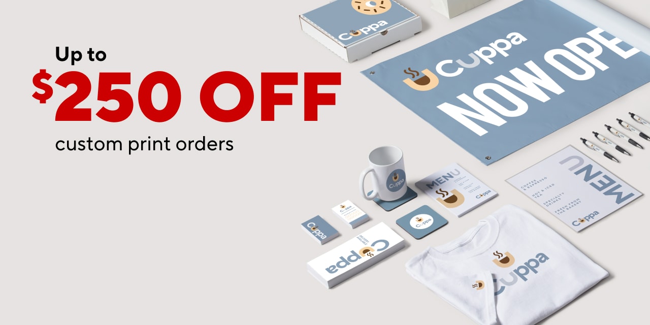 Up to $250 off print orders