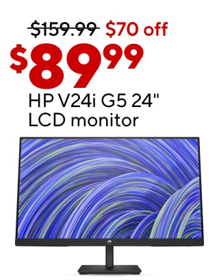 $17.99 Staples® TECH GaN USB-A/USB-C wall charger$69.99 Logitech® MK710 wireless keyboard and mouse$389.99 HP Pavilion desktop computer with Intel® Core™i5 Processor, 12GB RAM, 256GB SSD storage$89.99 HP 24