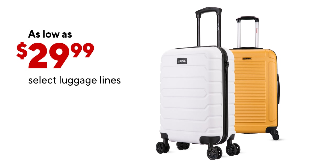 All set to Jet: Select Luggage as low as $29.99