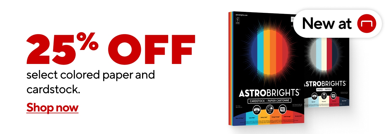 Staples Exclusive: 25% off New Astrobrights Assorted Packs!