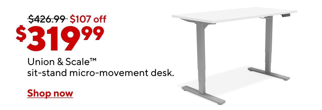 Union & Scale Micromovement Desk only $319.99 (Elevate your workspace)