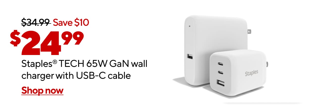 $24.99 for 65W USB Dual chrgr w 6.6ft cbl