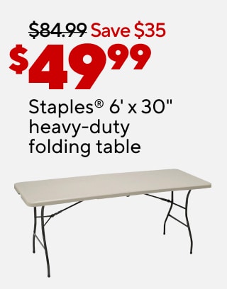 Up to 20% off select insulated bags and tumblers. $49.99 Staples® 6' x 30" heavy-duty folding table $31.99 Amazon Echo Dot smart speaker (Gen. 5) $9.29 Perk™ Choose-A-Size paper towels, 2 ply, 8/pk $18.99 Fujifilm® QuickSnap Flash 400 disposable camera