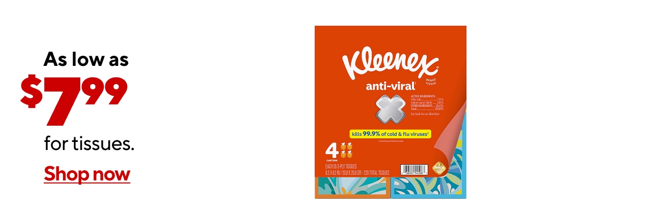 Stock up on Facial Tissue for Cold & Flu season