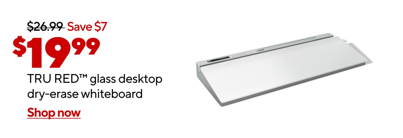 Easy Deal Desktop Glassboard $19.99
