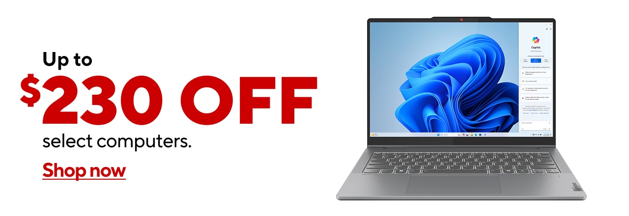 Save up to $230 on select Laptops