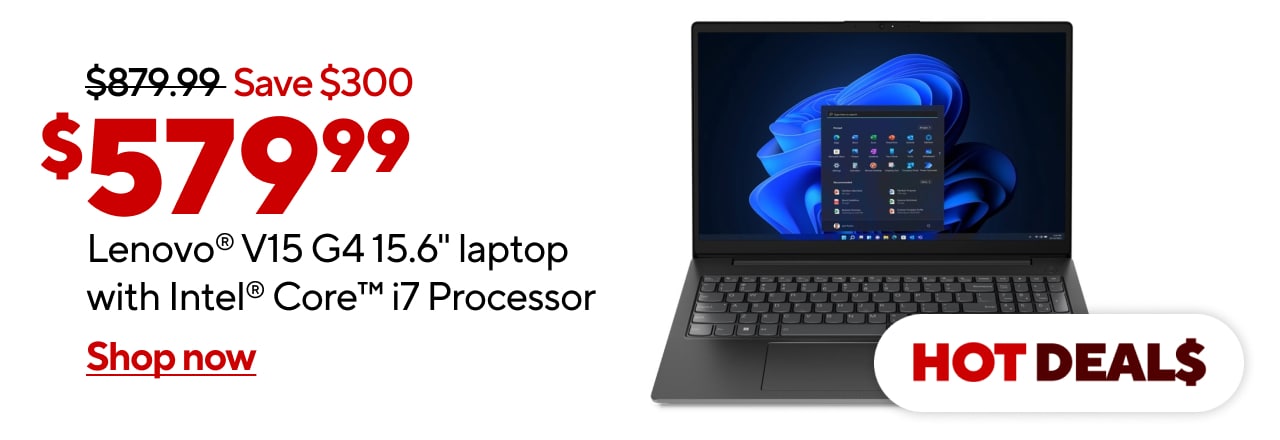 Only $579.99 for Lenovo V15 G4 15.6" laptop with Intel® Core™ i7 Processor, 16GB RAM, 512GB SSD storage