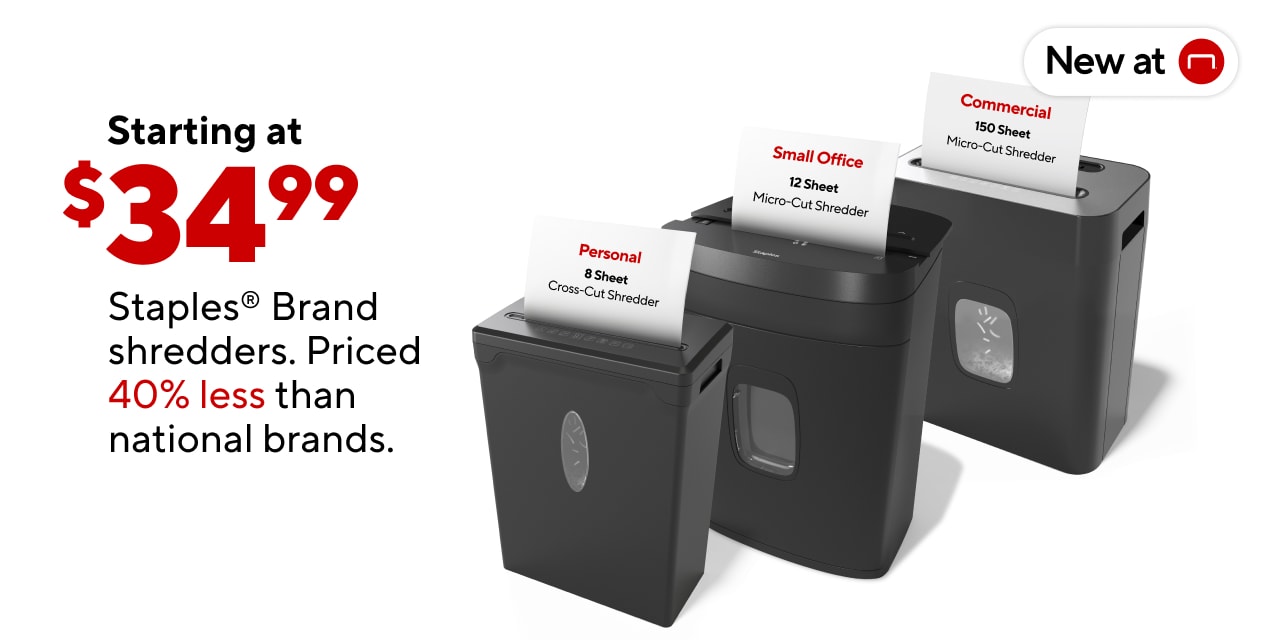 New Staples shredders starting at $34.99