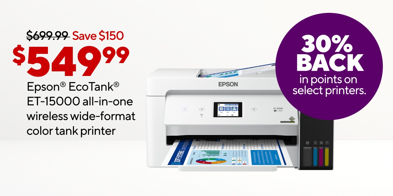 Epson EcoTank ET-15000 $150 off $549.99