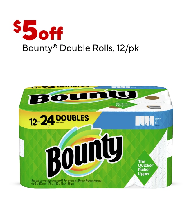 ONLY $23.99 for Bounty Double Roll 12/Pack