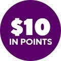 $10 in points for every $50 you spend in store.