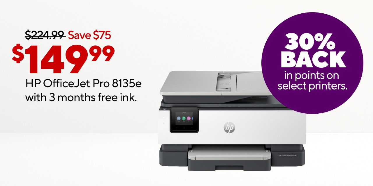 Only $149.99 HP OfficeJet Pro 8135e all-in-one wireless color inkjet printer