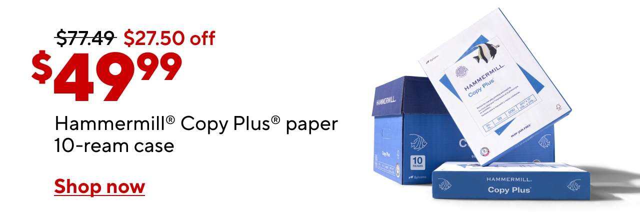 Only $49.99 for Hammermill Copy Plus Copy Paper 8 1/2