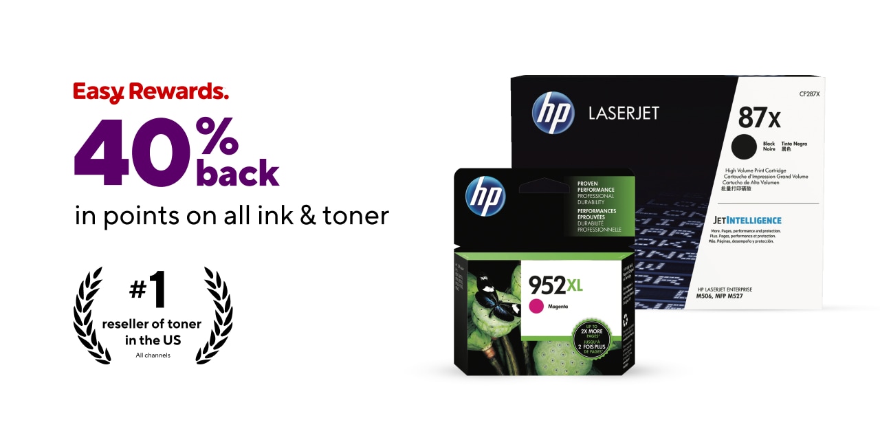 (Platin40% Back in Points on all ink and toner.