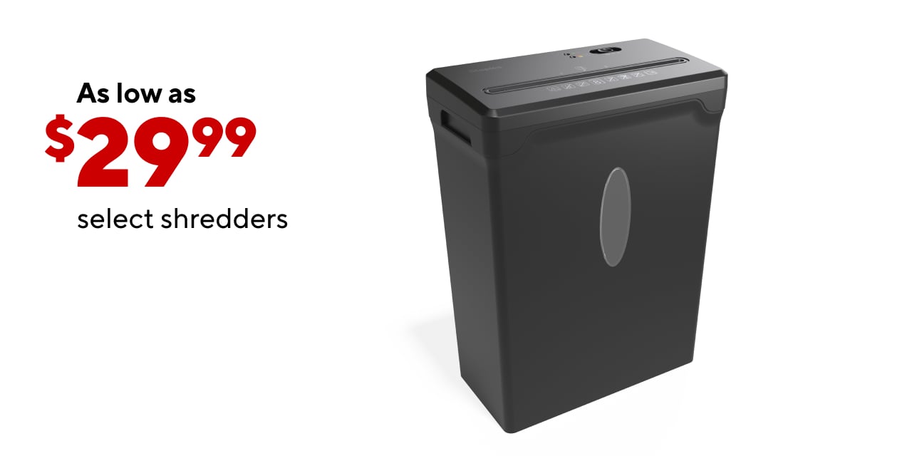 Staples 8-Sheet Shredder $29.99