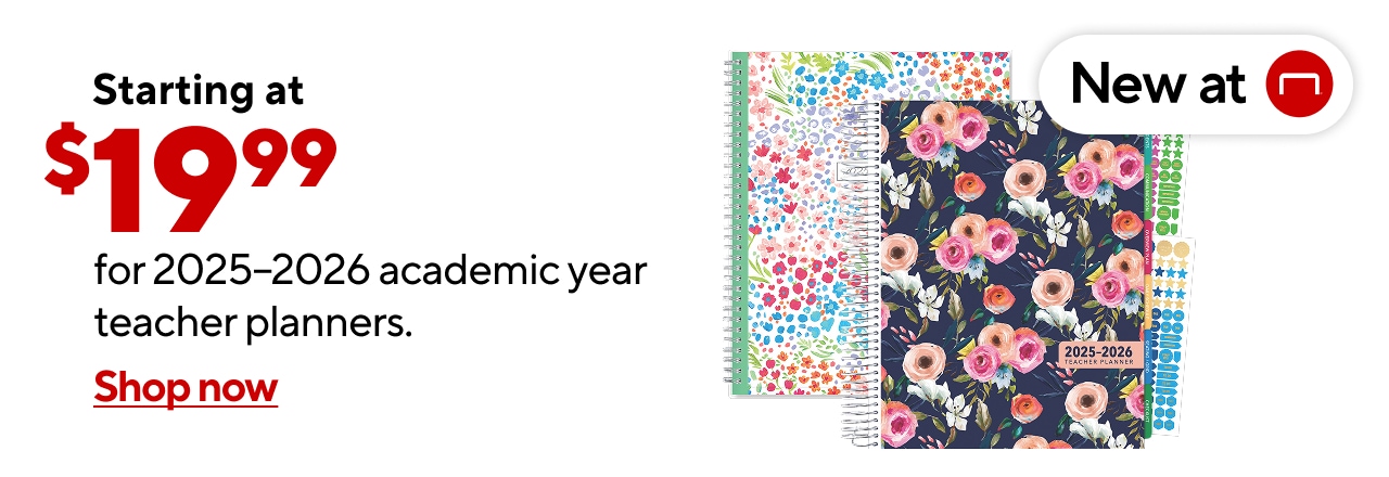Starting at $19.99 for 2025–2026 academic year teacher planners.