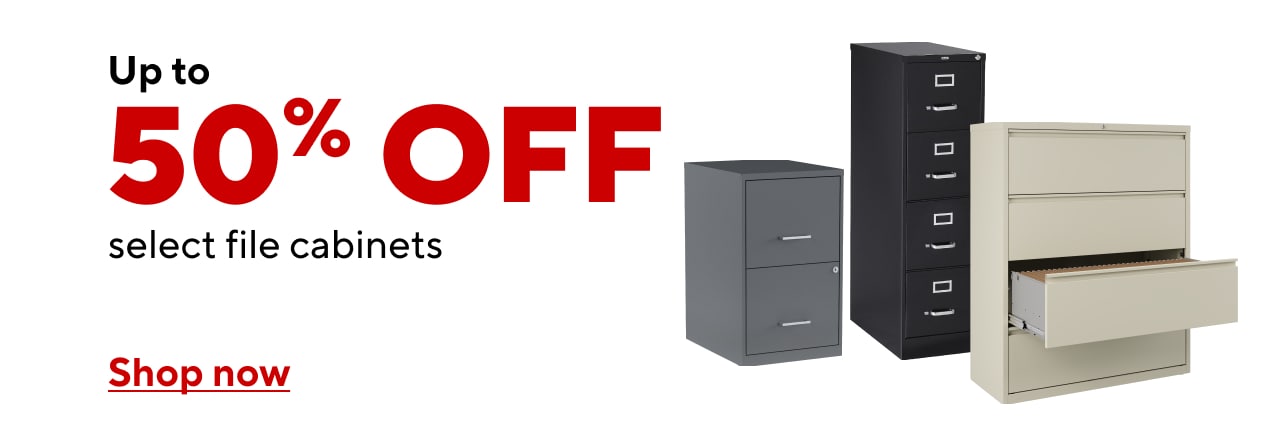 Up to 50% off on select file cabinets