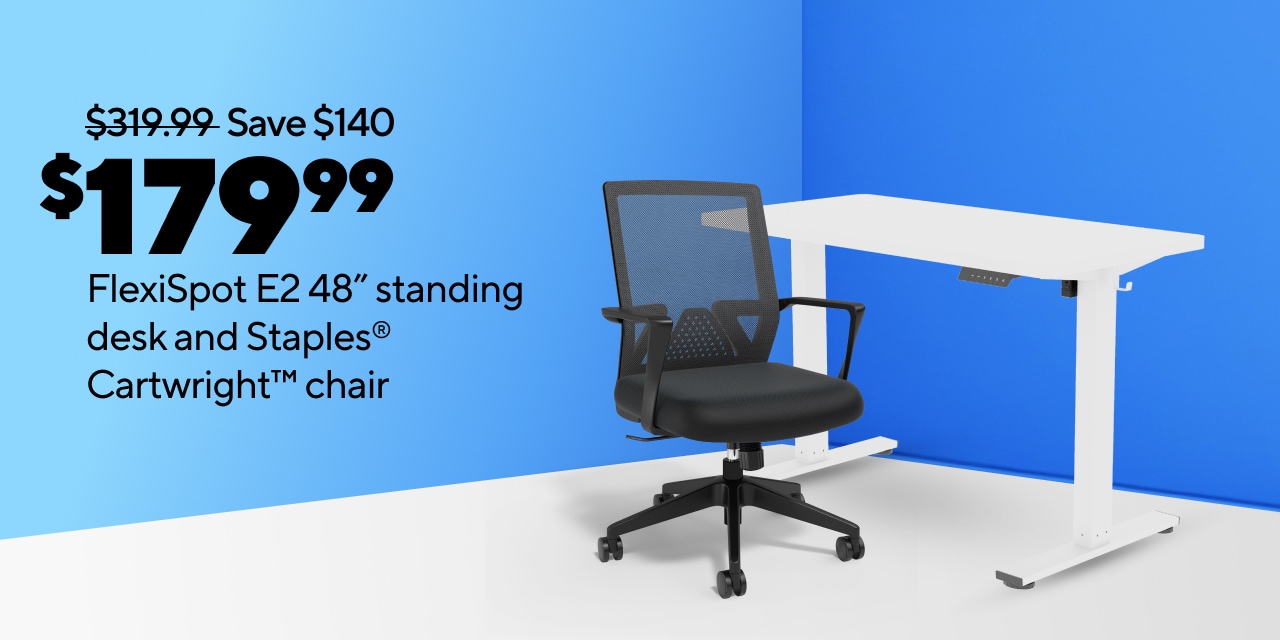 Set up for sucess: New Sit stand desk and Cartwright chair for just $179.99